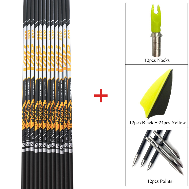 Arrow Carbon Shaft - 12 pz FAI DA TE Tiro