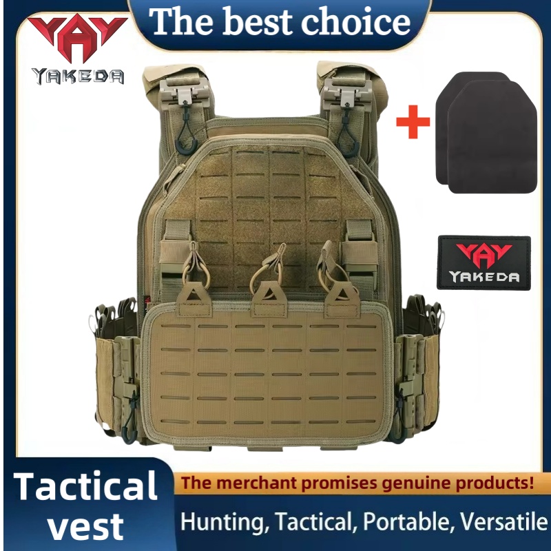 Hunting Outdoor Gear - Gilet Tattico YAKEDA 6094, Staccabile Rapidamente,